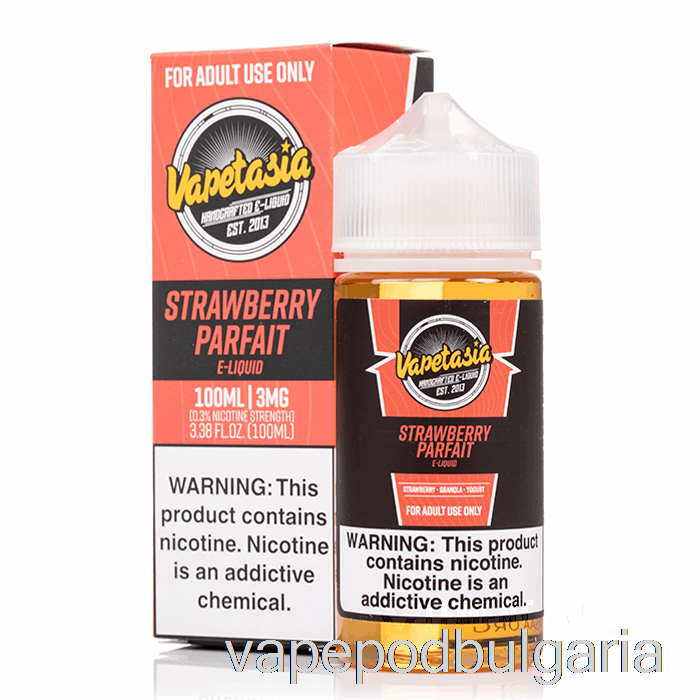 Vape Течности ягодово парфе - вапетазия - 100ml 3mg